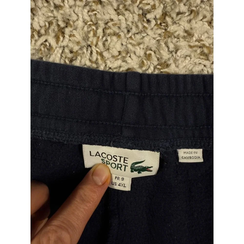 Lacoste Sport Fleece Navy Sweat Shorts Men's Size 4XL
